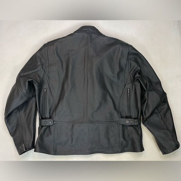 Fieldsheer Deuce Motorcycle Leather Jacket Men Size 48 Black - Picture 5 of 11